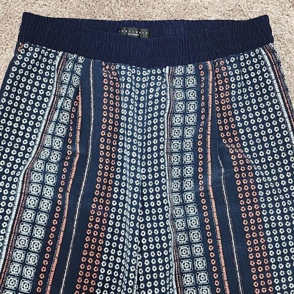 Anthropologie Sanctuary Wide Leg Navy Printed Palazzo Pants Medium - Picture 4 of 7